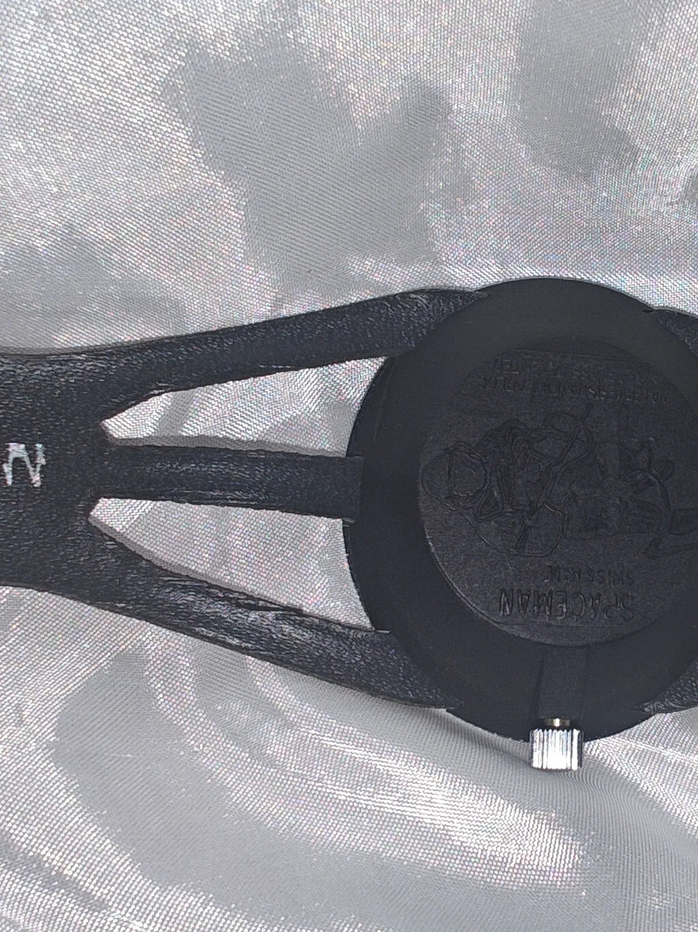 Unbranded Brown Silicone Strap Analog Wristwatch with Black Dial